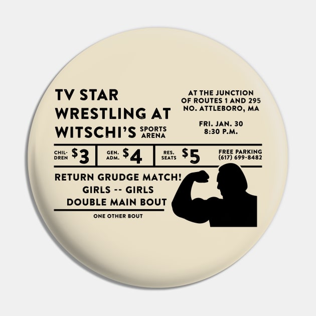 Jack Witschi's Wrestling Tribute Pin by Gimmickbydesign