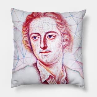 Thomas Gray Portrait | Thomas Gray Artwork | Line Art Pillow