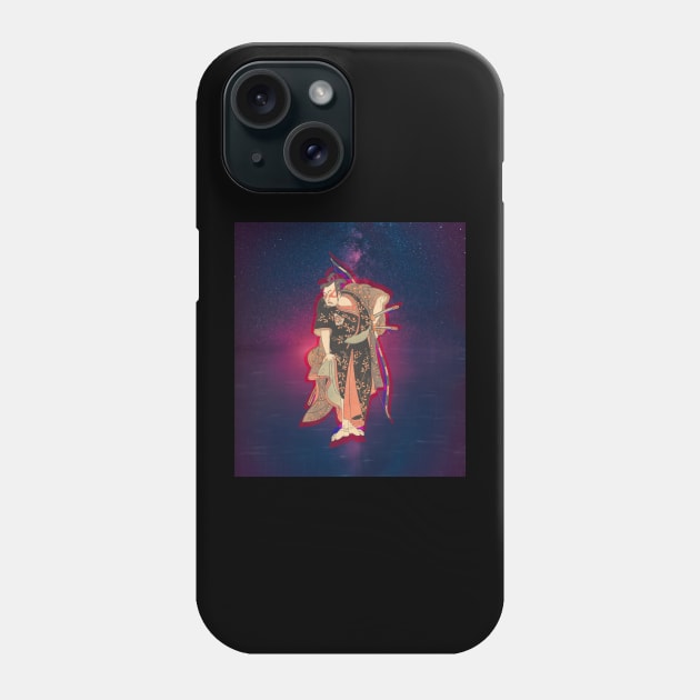 Samurai on the Sea of Stars Phone Case by The Sherwood Forester