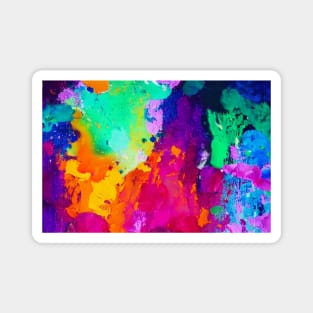 Glow of colors Abstract mix of vibrant colors, one of a kind, Cool look Magnet