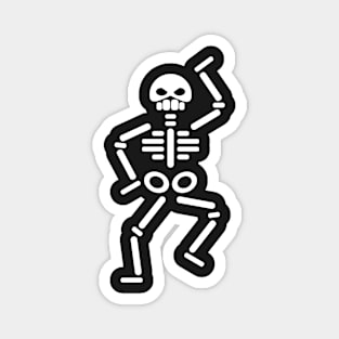 Dancing skeleton abstract drawing Magnet