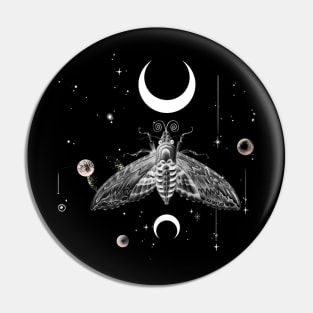 Boho Art Design - Mystic Moon Moth Pin