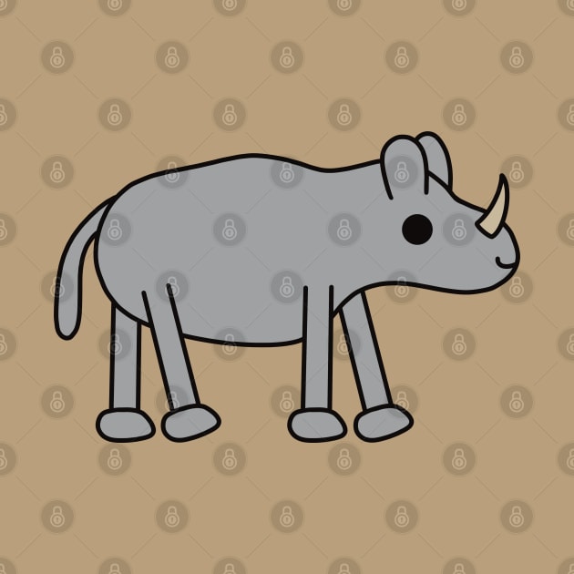 Cute Kawaii Rhino by KawaiiByDice