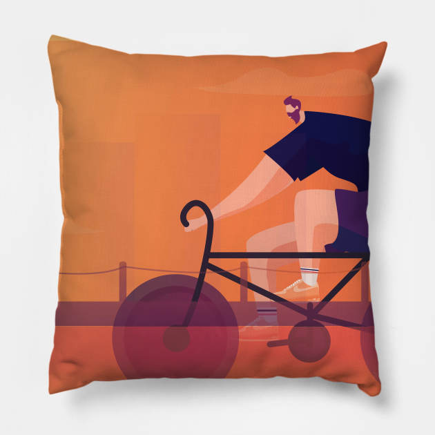 Biker Lascape Pillow by Hastag Pos