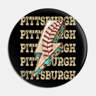 Aesthetic Design Pittsburgh Gifts Vintage Styles Baseball Pin