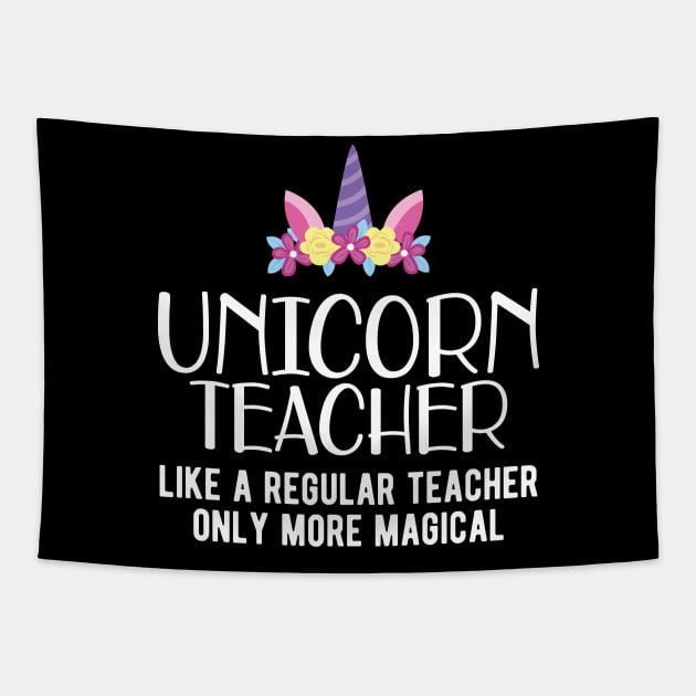 Unicorn Teacher Tapestry by KC Happy Shop