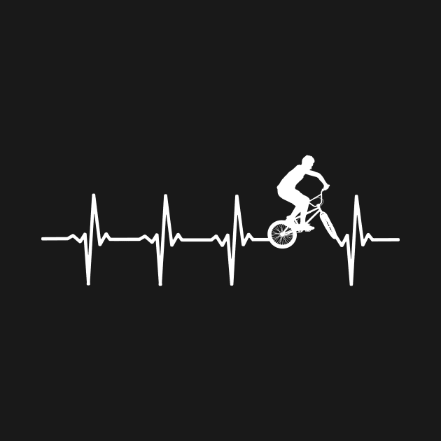 BMX Heartbeat Gift For BMX Riders by OceanRadar