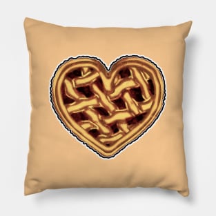 Heart Shaped Cherry Pie Pillow