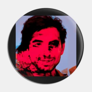 EASY GOING Glitch Art Portrait Pin