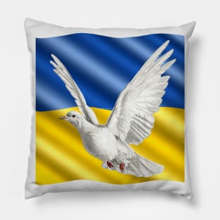 Dove of peace in Ukraine Pillow