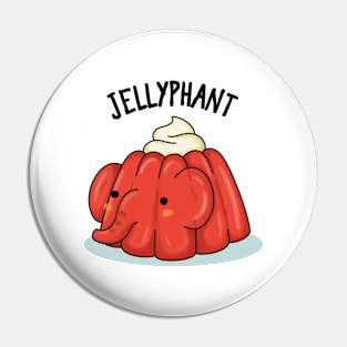 Jellyphant Funny Elephant Pun Pin