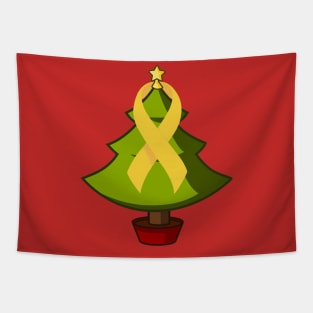 Childhood Cancer Awareness Christmas Tree Tapestry