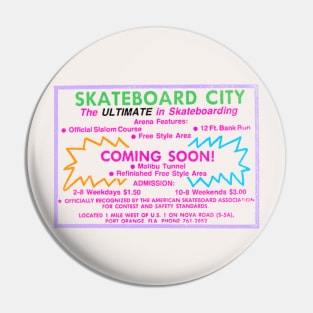 Vintage Skateboard City - America's First Ever Skate Park Pin