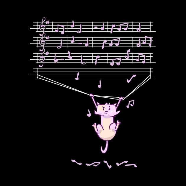 2h Note Music Cat Lover Kitten Song Cats Owner Note Music Black Cat Mask Teepublic Uk
