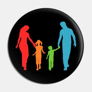 Family day, father, mother, kids Pin