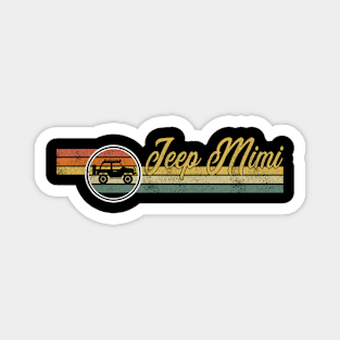 Jeep Mimi Jeep Women Vintage Jeep Retro Jeep Sunset Jeep Jeeps Lover Jeep Mama Magnet