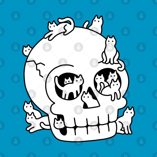 Skull is Full of Cats Doodle by obinsun