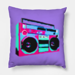 Pixelated Boom Box Pillow