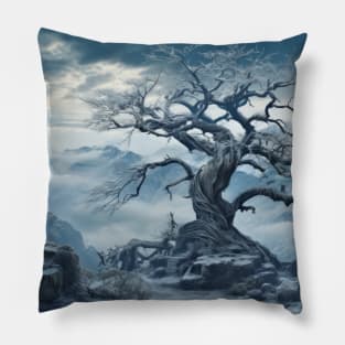 Ancient Tree Mystic Serene Landscape Pillow