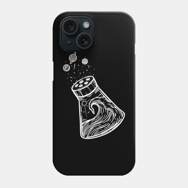 Salty Waves x Inktober 22 - White Design Phone Case by P7 illustrations 