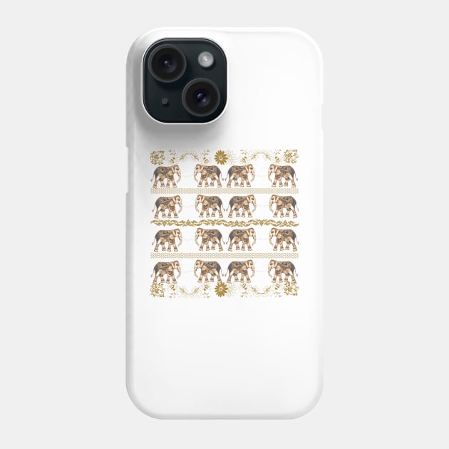 Thai elephants and Thai patterns are sweet, soft, and beautiful. Phone Case by K-Kwan