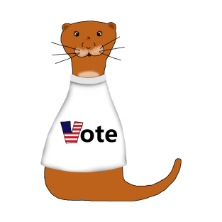 Oliver The Otter Says Vote! T-Shirt