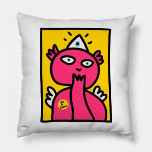 Pink Cool Alien Graffiti Pillow