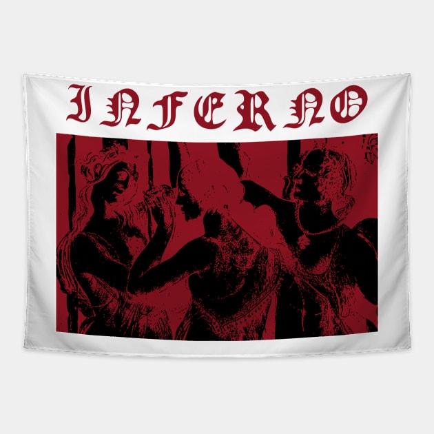 Inferno - Classic painting Tapestry by Vortexspace