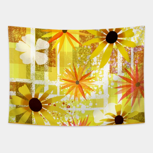 Floral Abstract Tapestry by Scratch