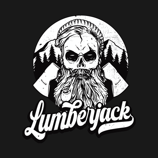 Lumberjack Skull Logger vintage Woodcutter by Foxxy Merch