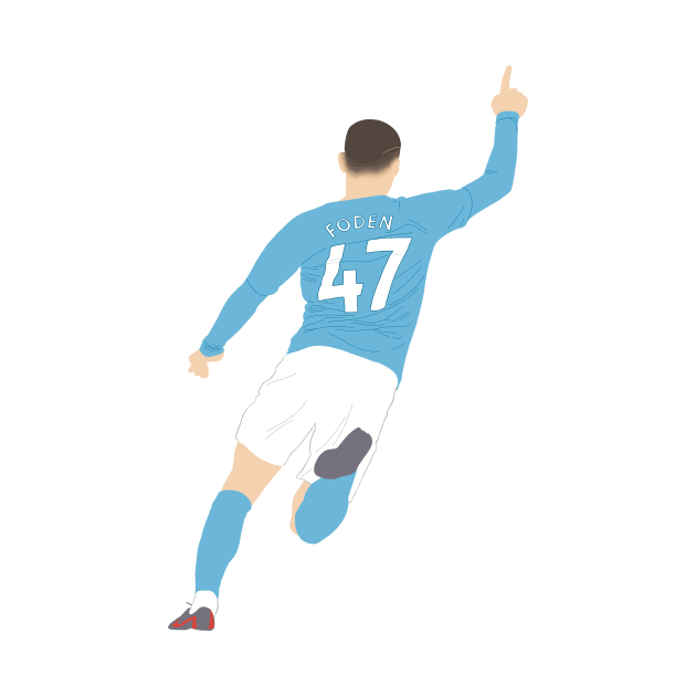 Phil Foden minimalist illustration by maoudraw