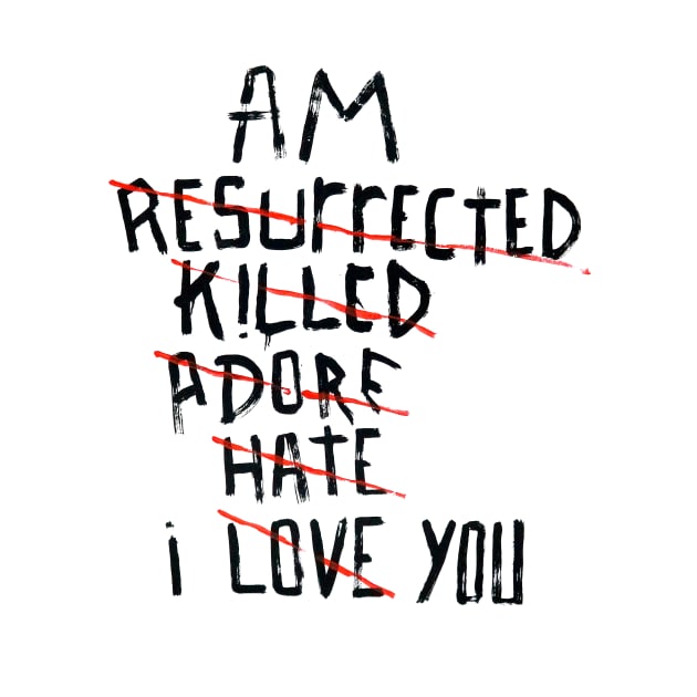 I AM YOU Poetry Spoken Word Hand Painted Lettering Typography | i love you redacted by Tiger Picasso