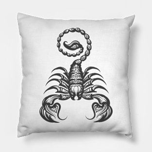 Scorpion engraving illustration Pillow