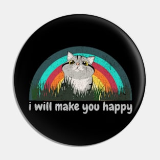 i will make you happy/cat vintage Pin