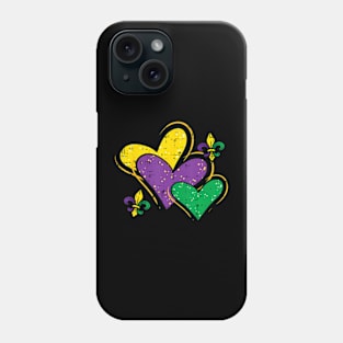 Mardi Gras Hearts Cute Outfit Women Girls Kids Toddler Phone Case