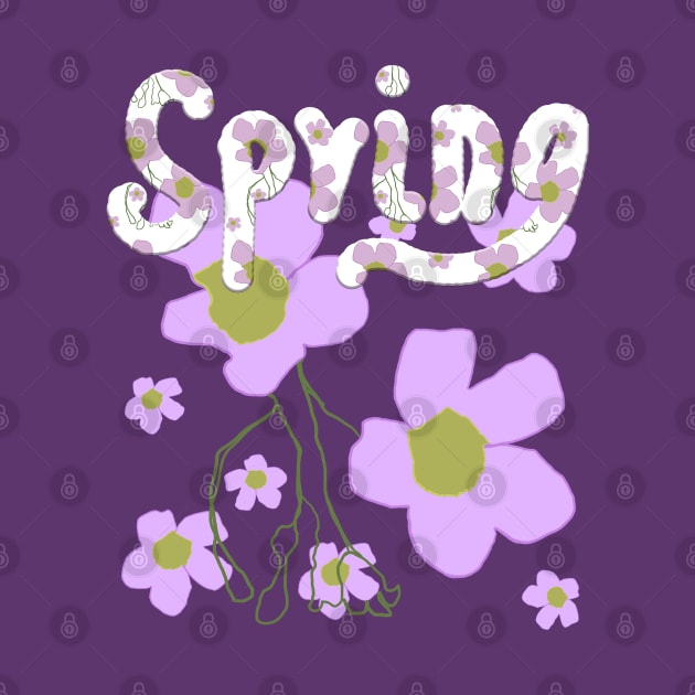 Naif Mauve Spring Flowers by mavicfe