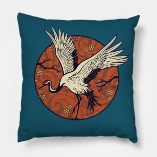 Crane Circle Pillow