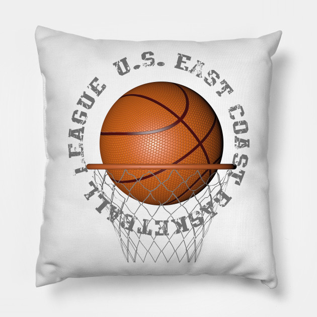 Us East Coast Basketball League Basketball Pillow Teepublic