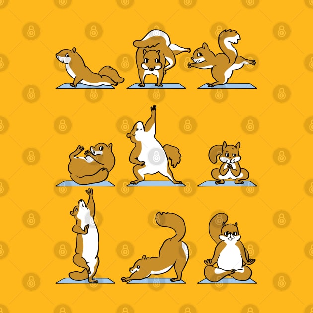 Squirrel Yoga by huebucket