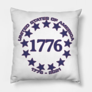 Happy 245th Birthday, United States of America (blue) Pillow