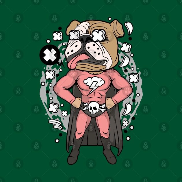 Super Pug Illustration by Mako Design 