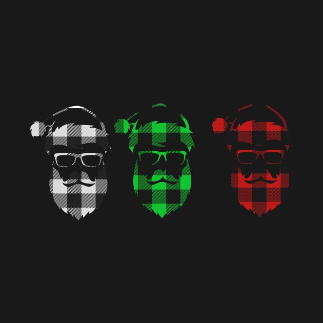 Buffalo Plaid Santa Christmas with Hat and Beard Gifts by Sinclairmccallsavd