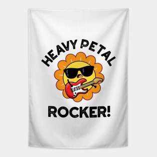 Heavy Petal Rocker Cute Heavy Metal Flower Pun Tapestry