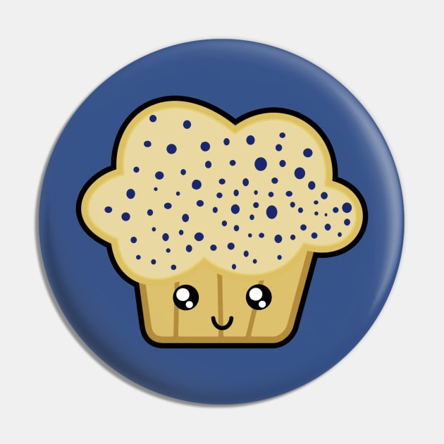 Blueberry Muffin Pin by TeaShirts