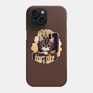 Adopt Don't Shop - Cat In A Suitcase Phone Case