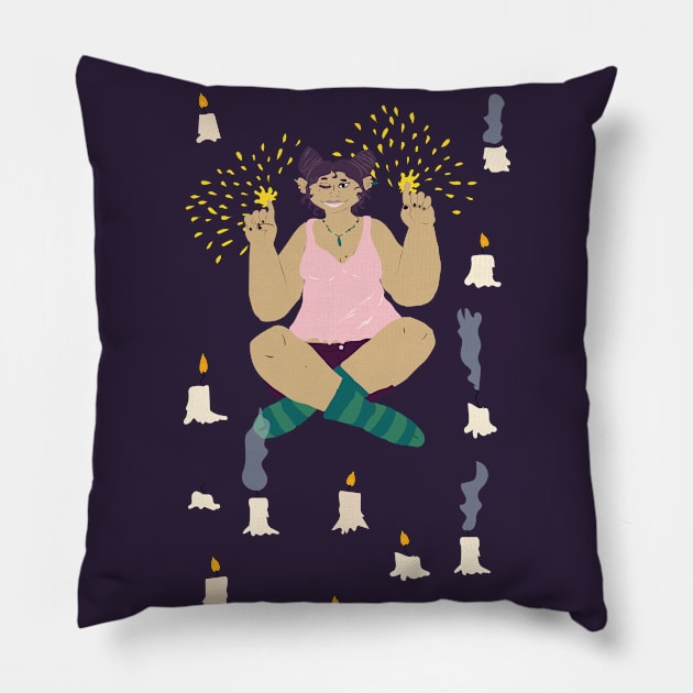 Witchy Woman Pillow by SarahTheLuna