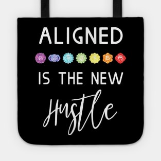 Aligned is The New Hustle - Funny Yoga Chakras Tote