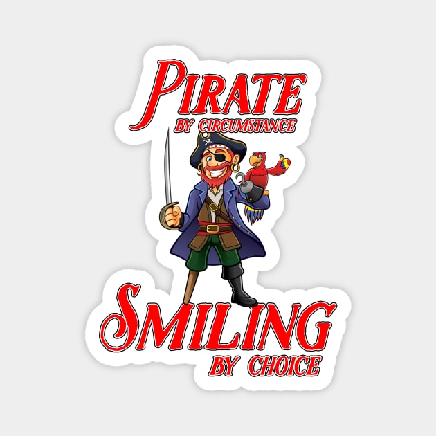 The Smiling Pirate! Magnet by Terrible Ampu-Tees