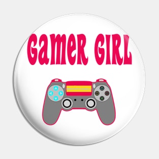 Gamer Girl Gaming Game Iconic Pin