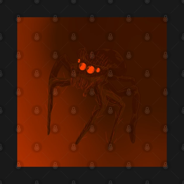 Jumping Spider Drawing V15 (Orange 1) by IgorAndMore